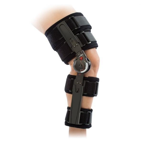 Brace Post-Op X-Act ROM Lite Adult Knee Black Universal Ea